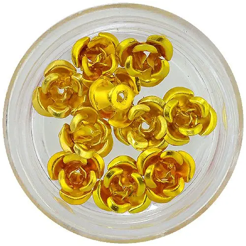 Ornamente pentru unghii – galben-aurii, 10 buc