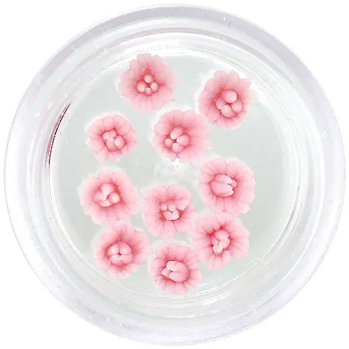 Decorațiuni nail art - flori acrilice, roz deschis
