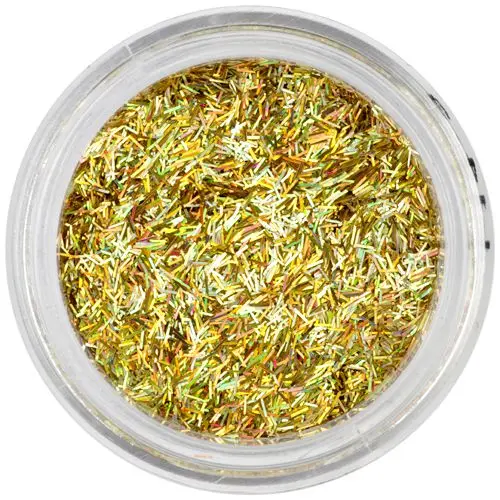 Fâşii, hologramă - decoraţiuni nail art, auriu închis