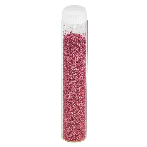 Pudră cu glitter pentru nail art - roz deschis, metalic