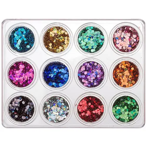 Kit nail art - hexagon, 12 buc