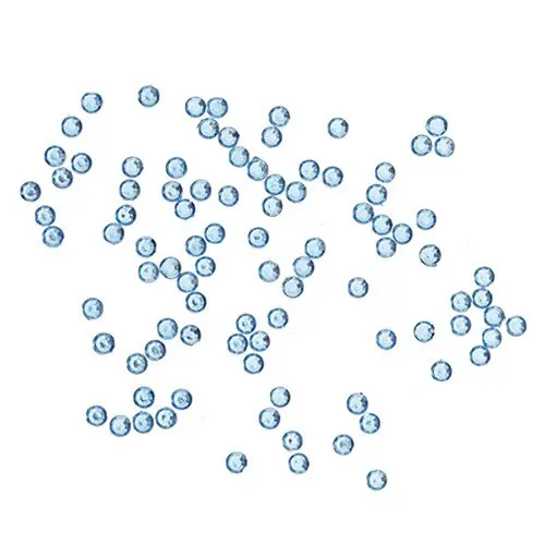 Strasuri rotunde în săculeț 50 buc - albastru deschis, 1 mm